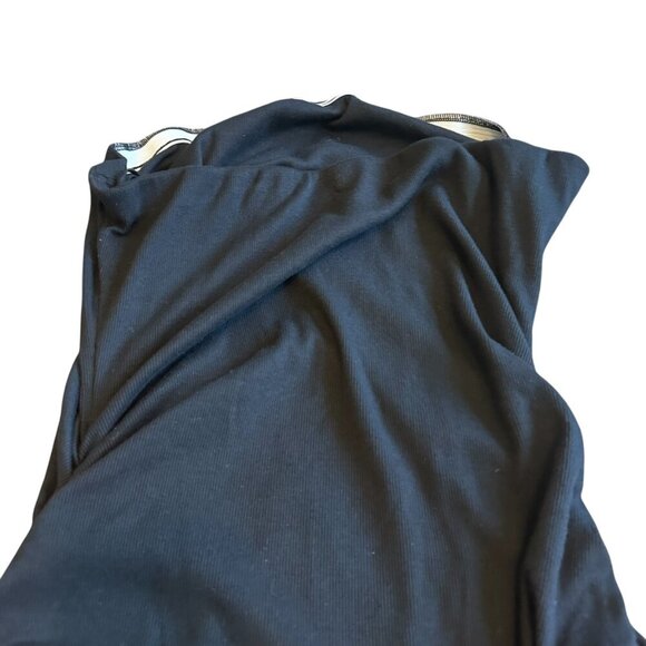 Michael Stars Rosella Black Strapless Dress Ultra Rib Stretch Size XL Women's - Picture 10 of 14